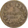 5 Francs Louis-Philippe Ier Tête Laurée Tranche En Relief