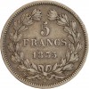 5 Francs Louis-Philippe Ier Tête Laurée Tranche En Relief