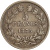 5 Francs Louis-Philippe Ier Tête Laurée Tranche En Relief