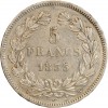 5 Francs Louis Philippe Ier Tête Laurée Tranche en Relief