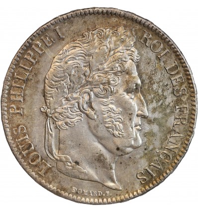 5 Francs Louis Philippe Ier Tête laurée Tranche en Relief