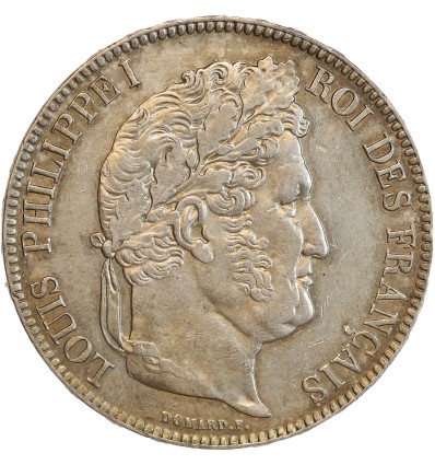 5 Francs Louis Philippe Ier Tête laurée Tranche en Relief