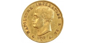 40 Lires Napoléon Imperator Tranche en Creux - Italie Occupation Française