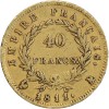 40 Francs Napoléon Ier Tête Laurée Revers Empire Variété A sur Coq