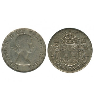 50 Cents Elisabeth II Canada Argent