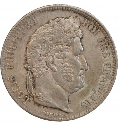 5 Francs Louis-Philippe Ier Tête Laurée Tranche En Relief