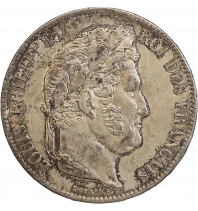 5 Francs Louis-Philippe Ier Tête Laurée Tranche En Relief