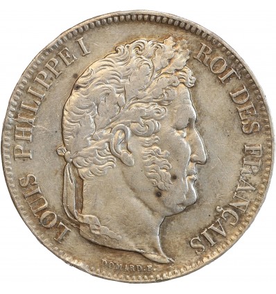 5 Francs Louis Philippe Ier Tête laurée Tranche en Relief