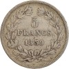 5 Francs Louis-Philippe Ier Tête Laurée Tranche En Relief