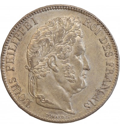 5 Francs Louis-Philippe Ier Tête Laurée Tranche En Relief