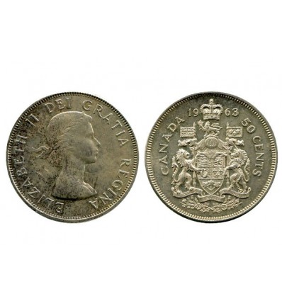 50 Cents Elisabeth II Canada Argent