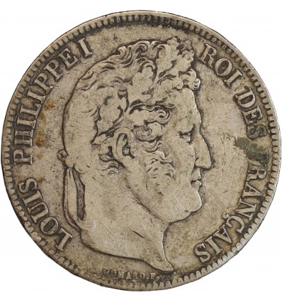 5 Francs Louis-Philippe Ier Tête Laurée Tranche En Relief