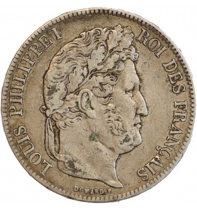 5 Francs Louis-Philippe Ier Tête Laurée Tranche En Relief