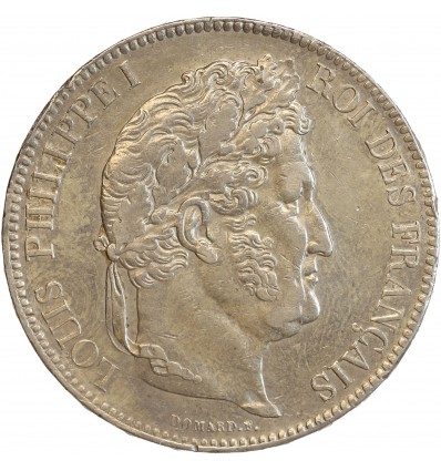 5 Francs Louis-Philippe Ier Tête Laurée Tranche En Relief