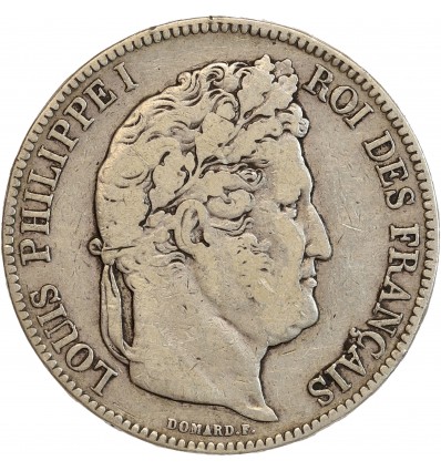 5 Francs Louis-Philippe Ier Tête Laurée Tranche En Relief