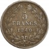 5 Francs Louis-Philippe Ier Tête Laurée Tranche En Relief