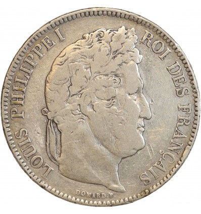5 Francs Louis-Philippe Ier Tête Laurée Tranche En Relief