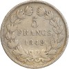 5 Francs Louis-Philippe Ier Tête Laurée Tranche En Relief