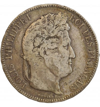 5 Francs Louis-Philippe Ier Tête Laurée Tranche En Relief