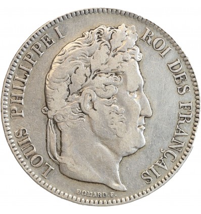 5 Francs Louis-Philippe Ier Tête Laurée Tranche En Relief