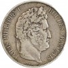 5 Francs Louis Philippe Ier Tête Laurée Le I plus éloigné - Tranche en Relief