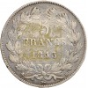 5 Francs Louis-Philippe Ier Tête Laurée Le I plus éloigné - Tranche en Relief