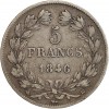 5 Francs Louis-Philippe Ier Tête Laurée Le I plus éloigné - Tranche en Relief