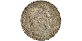 5 Francs Louis-Philippe Ier Tête Laurée - Le I plus éloigné - Tranche en Relief