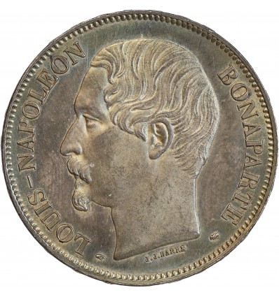 5 Francs Louis Napoléon Bonaparte 2e Epreuve de JJ Barre Tranche en Relief