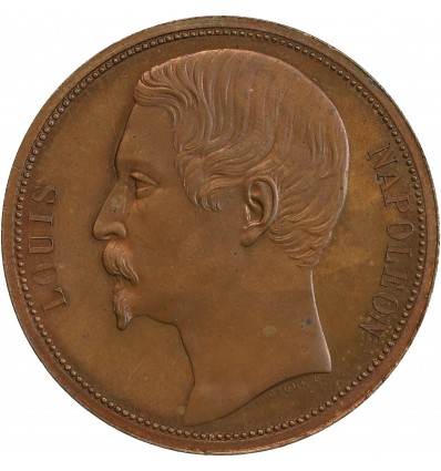 Module de 5 Francs Louis Napoléon Bonaparte Dédié à la Princesse Mathilde Bronze