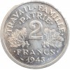 2 Francs Bazor Aluminium Etat Français