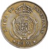 40 Réales Isabelle II Faux en Platine pour servir - Espagne Argent