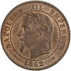 2 Centimes Napoléon III Tête Laurée