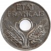 20 Centimes Etat Français Type Fer