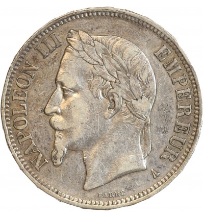 5 Francs Napoléon III Tête Laurée Second Empire