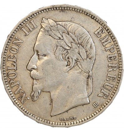 5 Francs Napoléon III Tête Laurée Second Empire