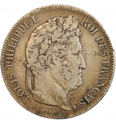 5 Francs Louis-Philippe Ier Tête Laurée Tranche En Relief