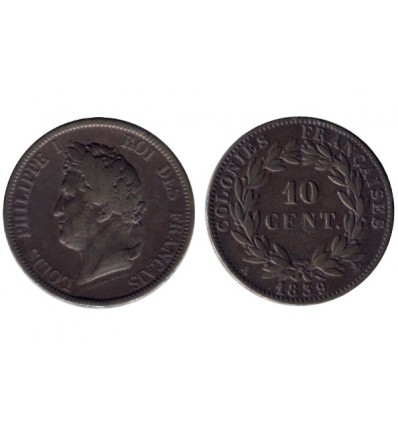 10 Centimes Louis Philippe Ier Colonies Générales