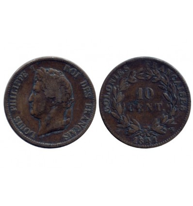 10 Centimes Louis Philippe Ier Colonies Générales