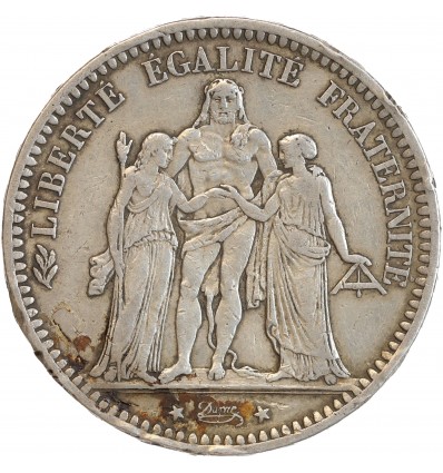 5 Francs Hercule Troisième République