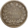 5 Francs Louis-Philippe Ier Tête Laurée Tranche En Relief