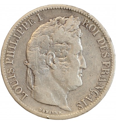 5 Francs Louis-Philippe Ier Tête Laurée Tranche En Relief