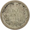 10 Cents Wilhelmine - Pays-Bas Argent