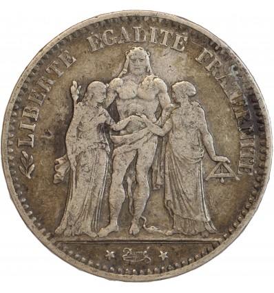 5 Francs Hercule Troisième République