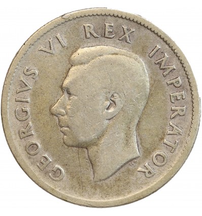 2 Shillings Georges VI - Afrique du Sud Argent