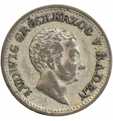 3 Kreuzer Louis Ier - Allemagne Bade en Argent