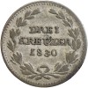 3 Kreuzer Louis Ier - Allemagne Bade en Argent