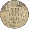 12 Kreuzer - Allemagne Pfalz Birkenfeld Zweibrücken Argent