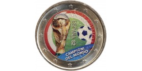2 Euros Colorisée - Coupe du Monde 1982