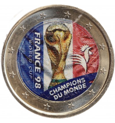 2 euros Colorisée - Coupe du Monde 1998